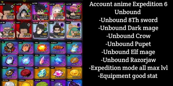 Account Anime expedition end game 6Unbound