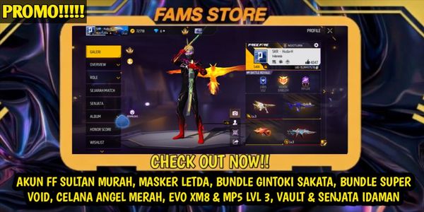 CHEAP FF ACCOUNT PROMO, HAS EVO & HAS SG, VAULT & DREAM WEAPON
