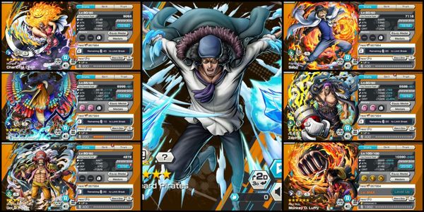 ไอดี 6 Extreme Kuzan EX Max Big Mom EX 5 Mars EX Roger EX Sabo EX Zephyr EX Luffy Max [Android/iOS]