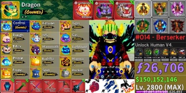 Blox Fruit Account PVP Specs