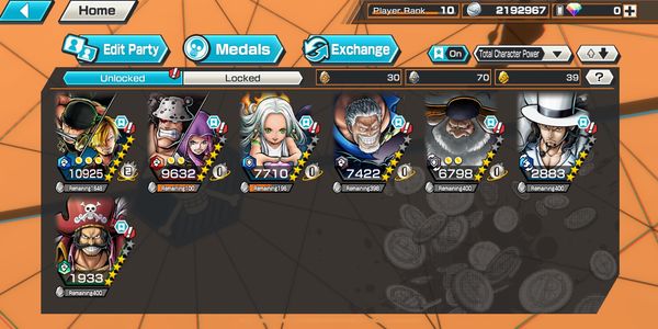Akun 6 ex Extreme Max ft kuma | Zoro sanji Max | S-snake | Garp | Saturn | Lucci | Roger | Log Bandai | Solo fresh - One Piece Bounty Rush