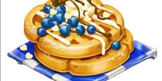 وافل بلوبيري شوكولاتة بيضاء Blueberry Waffles = 10 قطع