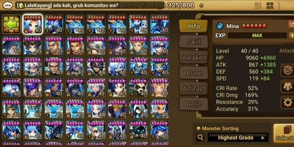 एशिया 4 LD5 लाइट Inosuke, Lydia, Sylvia और Beelzebub +115 NB5, 278 6स्टार मॉन्स्टर