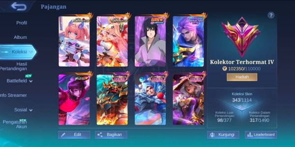CHEAP RESPECTED ML ACCOUNT, SASUKE SUYOU SKIN, ASPIRANTS GUINEVERE, ANGELA, NEXUS SEA NOLAN, KOF DYRROTH, LUCKYBOX ZILONG, ALICE, ALPHA ETC