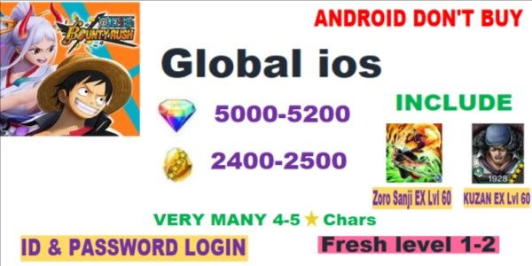 One Piece Bounty Rush Gacha Account ios-4