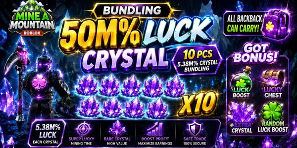 Crystal Luck bundle 50,000,000% Luck + Bonus