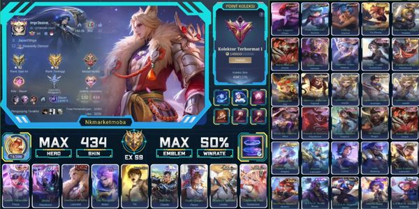 434 Skins, Legend Freya, Kishin Lancelot, 11.11 Hayabusa Nolan, Sanrio Claude Floryn, FMVP Batrik, AOT Yin