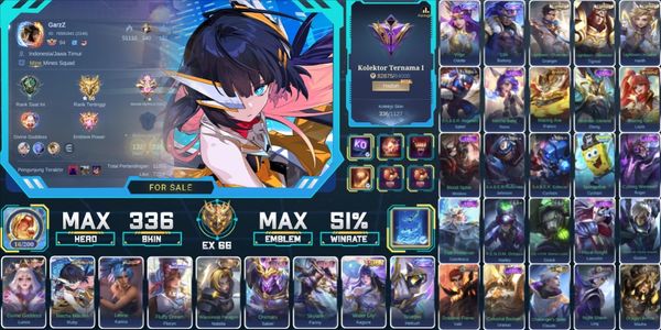 336 स्किन्स, Legend Lunox, Aspirant Ruby, KOF Karina, Collector Natalia, Zodiak Helcurt Odette Badang