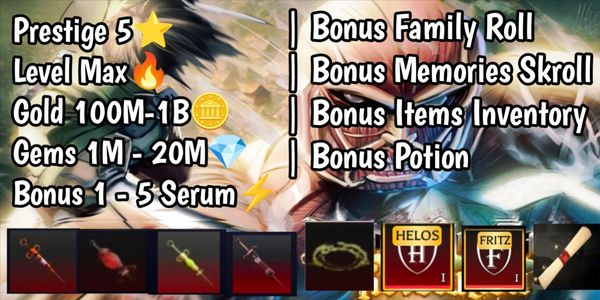Prestige Account | Lots of Gems | Lots of Gold | Item Inventory | AOTR