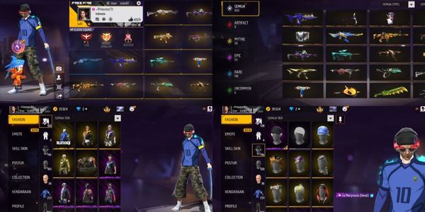 (0674) SG MAMBA BUNDLE BLUELOCK ON | 253 WEAPON SKINS & 251 VAULT | ANTI HACKBACK | SAFE | CHEAP Garena Free Fire