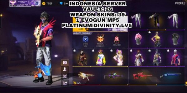 BLANK FREE FIRE ACCOUNT