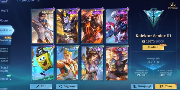 MOBILE LEGENDS ACCOUNT GG SPECS CHEAP & SAFE