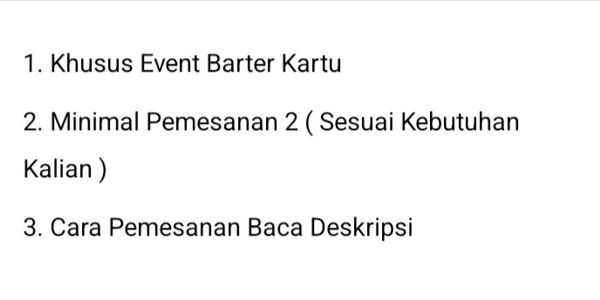 Event Barter Kartu
