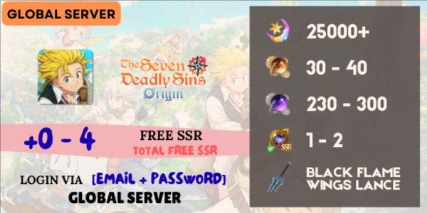 Akun The Seven Deadly Sins Origin - 1