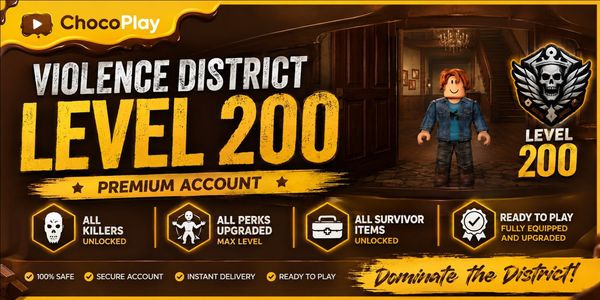 Violence District Hesabı | Ultimate Paket | Seviye 200 | Tamamen Yükseltilmiş