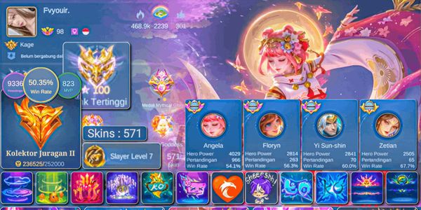 Mega Collector 573 Skins! | 5 Legend, Gold Tag Layla, 4 Collector | Rank Mythical Immortal