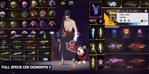 FREE FIRE SULTAN ACCOUNT READY FOR RANKED GOOD WEAPONS VERY CHEAP