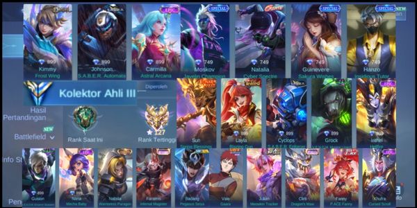 Akun GG Mobile Legends PROMO MURAH (#67)
