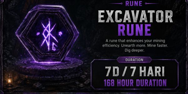 Excavator Rune - 7 Day/ 7 Hari/ 168 Hour Duration