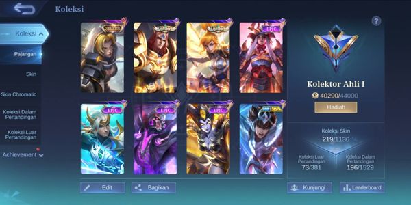 Mobile Legends Account GG | Full Max Emblem | Many Skins #3