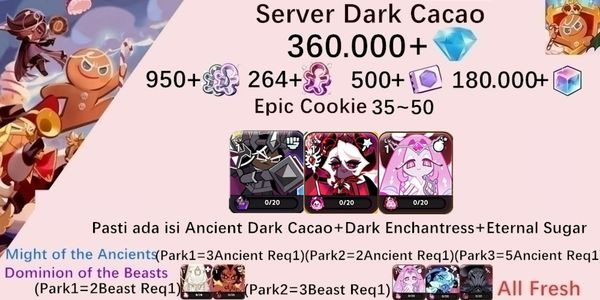 Akun starter Cookie Run Kingdom(Server Dack Cacao)DC22