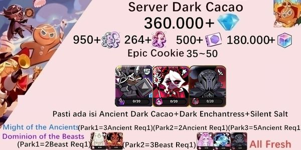 Akun starter Cookie Run Kingdom(Server Dack Cacao)DC23