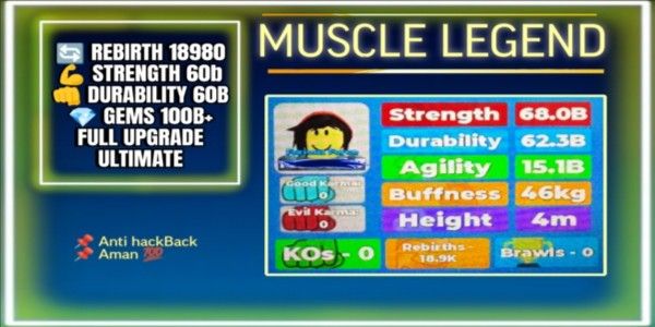 Muscle Legend Account | Rebirth 18980
