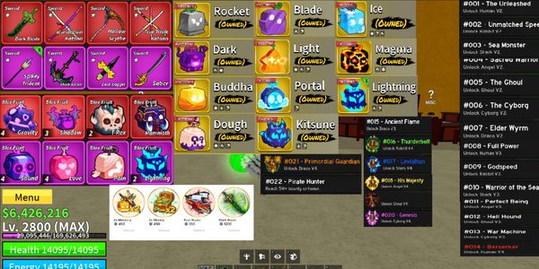 ( BLOX FRUIT स्थायी Kitsune अकाउंट & टाइटल फुल बाउंटी 18M )