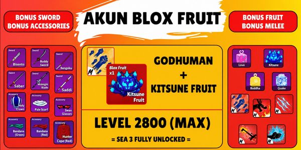 Blox Fruit Account (Max Level) – Godhuman + Kitsune