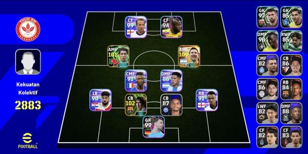 Cuenta eFootball colectiva 2800++ con Legend Messi + jugadores super GG