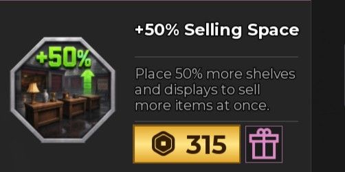 50% Selling Space