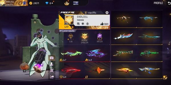 (0605) SG TEROMPET EVO GUN 3 MAX 1 PARAFAL | WEAPON SKIN 186 & VAULT 164 | ANTI HACKBACK | SAFE | CHEAP