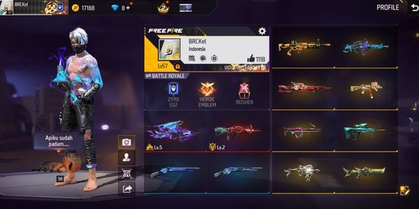 (0592) SG MAMBA BUNNY AK BLUE FLAME LV 5 FAMAS LV 2 | 166 WEAPON SKINS & 153 VAULT | ANTI HACKBACK | SAFE | CHEAP