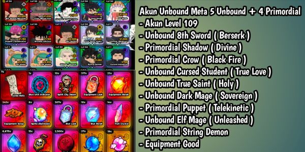 Anime Expedition End Game Account!!!