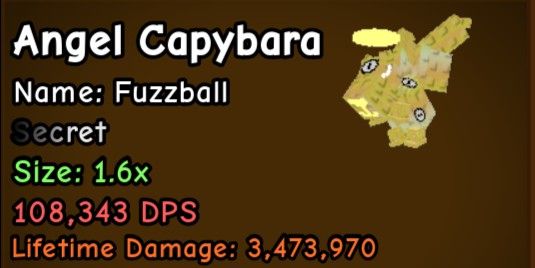 Angel Capybara 100K+ DPS