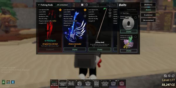 Fisch Account Level 177, Rod Polaris Serenade + Original No life rod