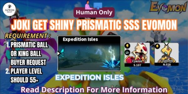 جوكِي الحصول على SHINY PRISMATIC SSS Evomon في رحلة جزر الاستكشاف