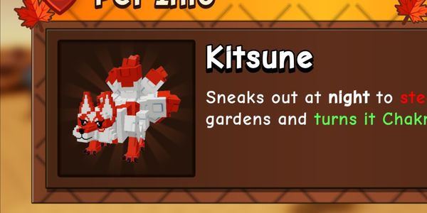 สัตว์เลี้ยงลับ Kitsune Limited | Grow A Garden 2