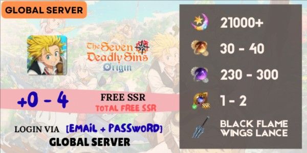 Akun The Seven Deadly Sins Origin - 1