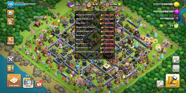 Town Hall 17 สายป้องกัน เกือบเต็ม - ฮีโร่อุปกรณ์ดี