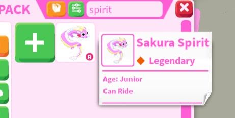 R Sakura Spirit Dragon - Adopt me