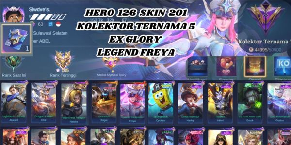 HÉROS 126 SKIN 201 COLLECTIONNEUR CÉLÈBRE 5 LÉGENDAIRE FREYA