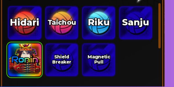 Ronin, Hidari, Riku, Taichou, Sanju, Magnetic Pull, Shield Breaker