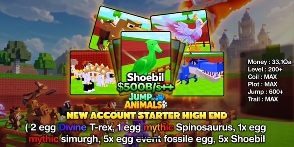 [FREE 5x SHOEBIL] ACCOUNT 5 SHOEBIL $500B/s | MONEY 33.1Qa+ | INCOME 2.7T/s | ALL STATS MAX | JUMP 700