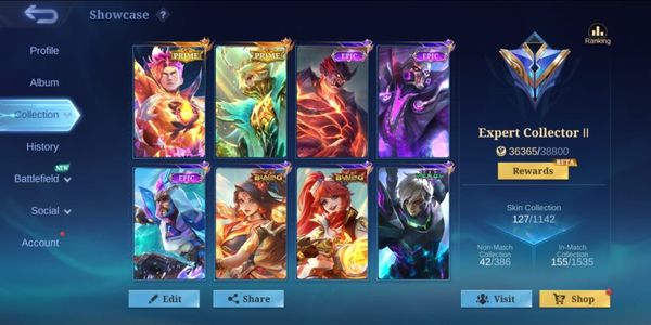 AKUN MOBILE LEGEND | SKIN PRIME GRANGER | SKIN EPIC BANYAK