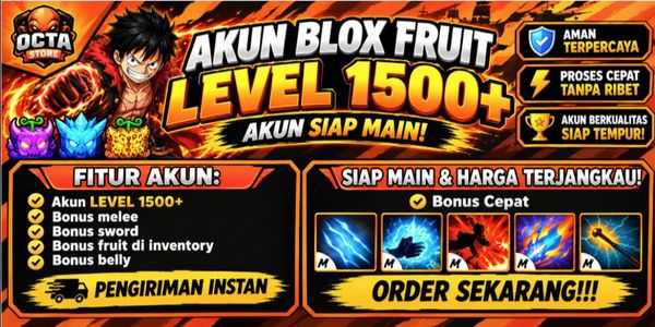Blox Fruit Account Level 1500+ (Many Bonuses)