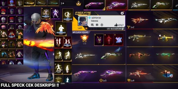 FREE FIRE सुल्तान अकाउंट रैंक के लिए तैयार, बेहतरीन हथियार, बहुत सस्ता