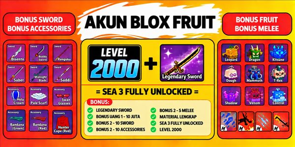 Blox Fruits hesabı (Seviye 2000) - Efsanevi Kılıç