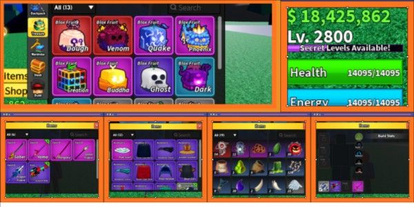 MAX LEVEL ACCOUNT LOTS OF BONUSES - AS PER IMAGE - BLOX FRUIT #1