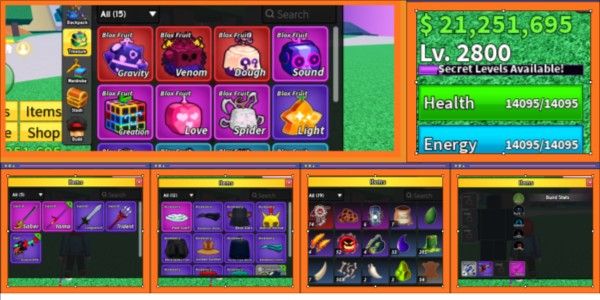 MAX LEVEL ACCOUNT LOTS OF BONUSES - AS PER IMAGE - BLOX FRUIT